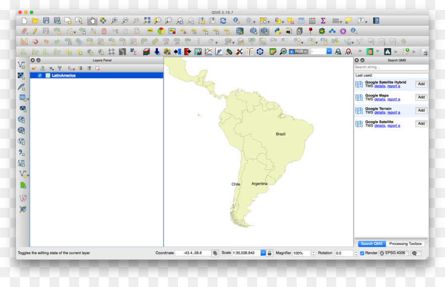 Qgis，Raster กราฟิก PNG