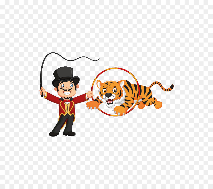 Ringmaster และ Tiger，แส้ PNG