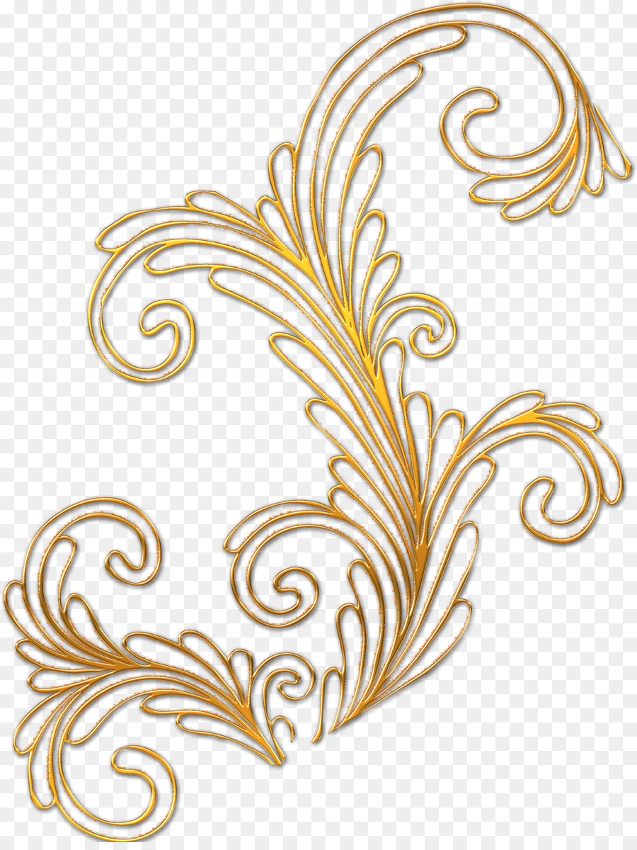 Golden Swirl，ลวดลาย PNG