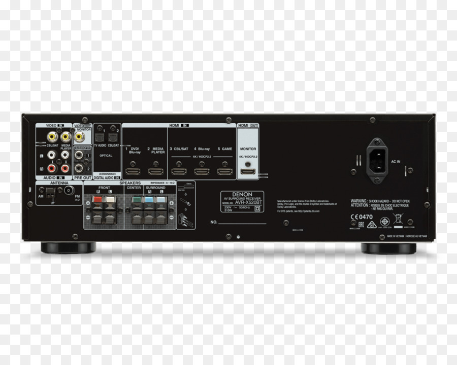 Denon Avr X520bt，Av ผู้รับ PNG