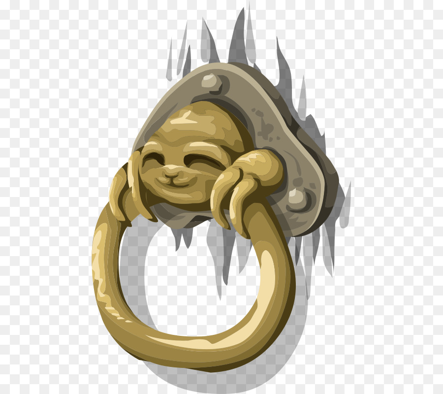 Knocker Door Golden，ประตู PNG