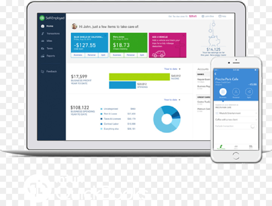Quickbooks，บัญชีซอฟต์แวร์ PNG
