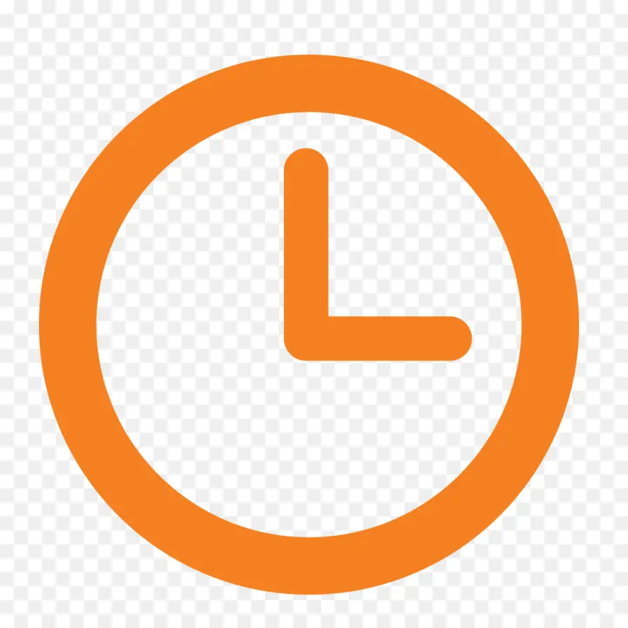 นาฬิกา，สีส้ม PNG