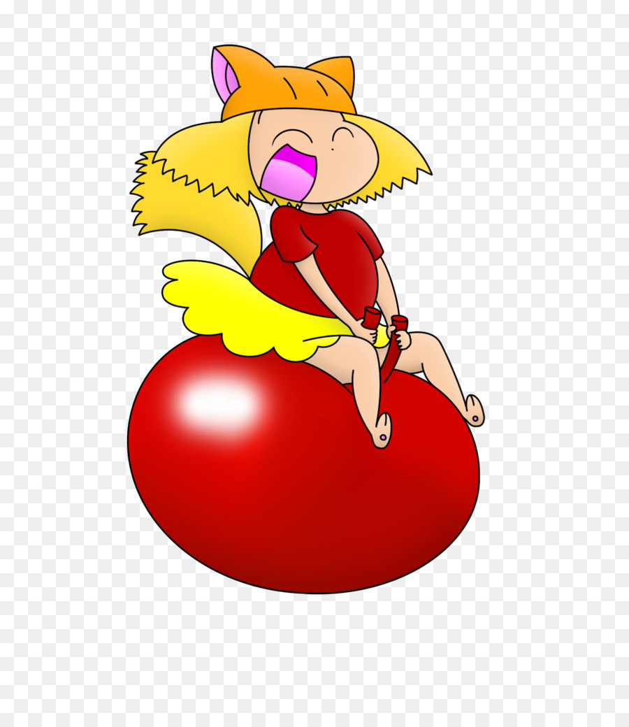 Girl On Red Ball，สาว PNG