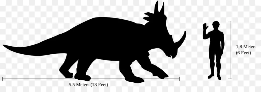 ภาพเงาของไดโนเสาร์，Triceratops PNG