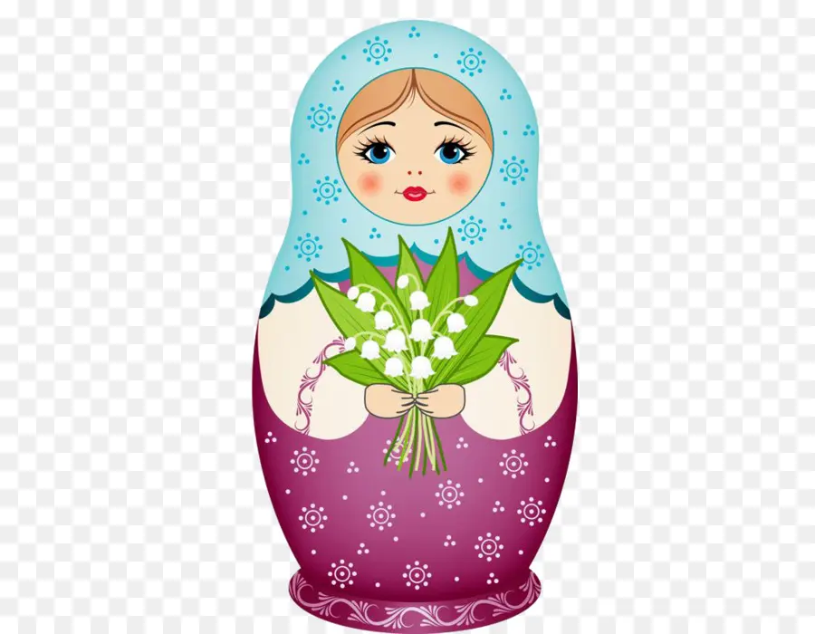 ตุ๊กตา Matryoshka，สีฟ้า PNG