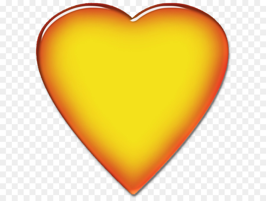 หัวใจ，สีส้ม PNG