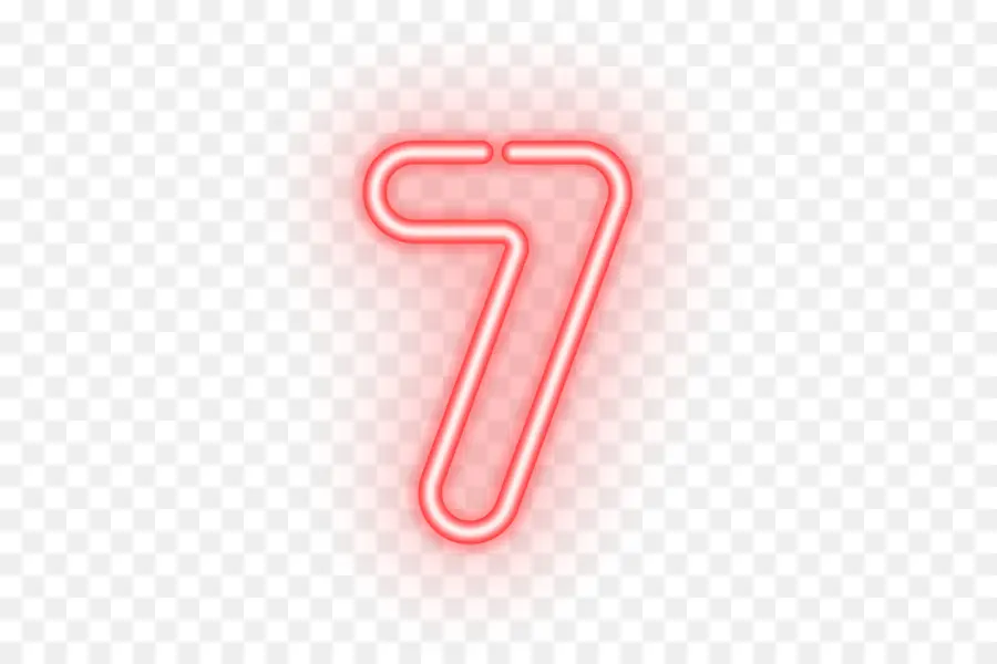 Neon Number Seven，แสงสว่าง PNG