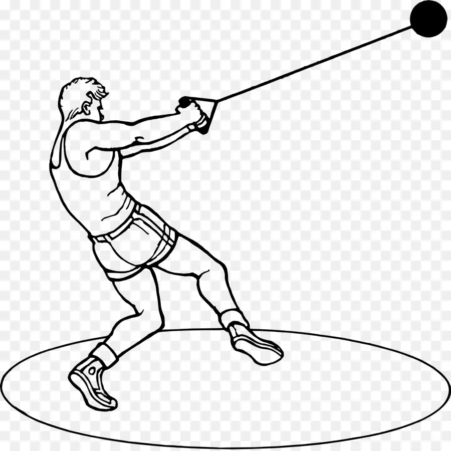 นักกีฬา Hammer Throw，โยนค้อน PNG