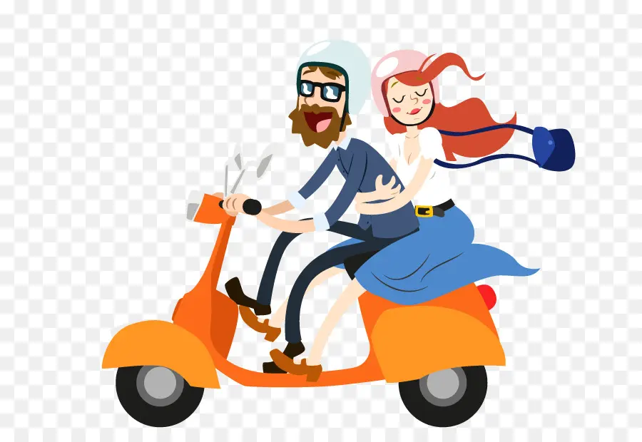 Scooter Ride，คู่ PNG