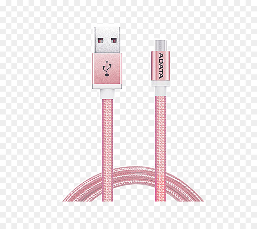 สาย Usb，สายเคเบิลสีชมพู PNG