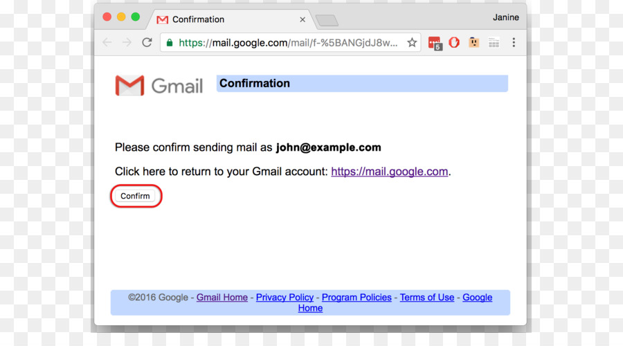 การยืนยัน Gmail，การยืนยัน PNG