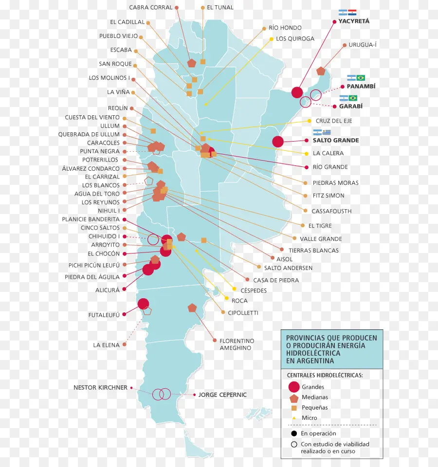 แผนที่พลังน้ำ，อาร์เจนตินา PNG