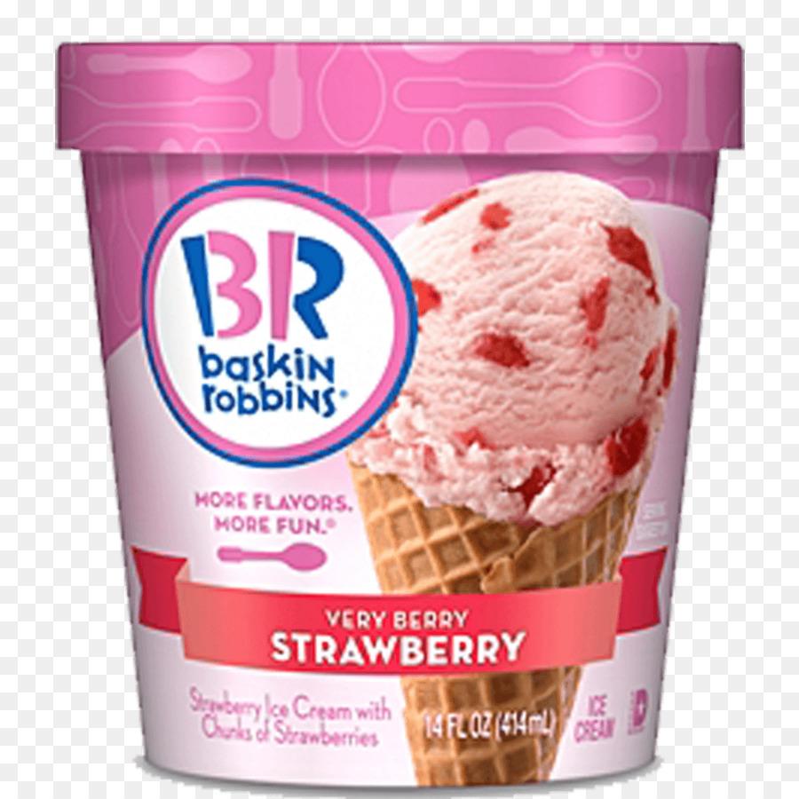 ไอศกรีมสตรอเบอร์รี่，Baskin Robbins PNG