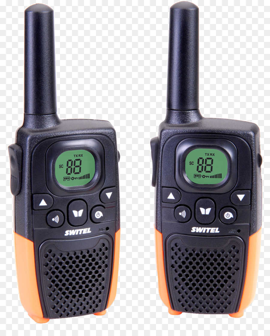 Walkietalkie，Pmr วิทยุตั้งค่าสีดำสีส้ม Switel Wtc570 เก็บของกีฬา PNG