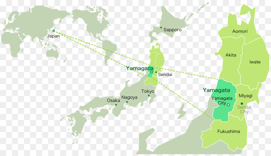 แผนที่ยามากาตะ，ประเทศญี่ปุ่น PNG