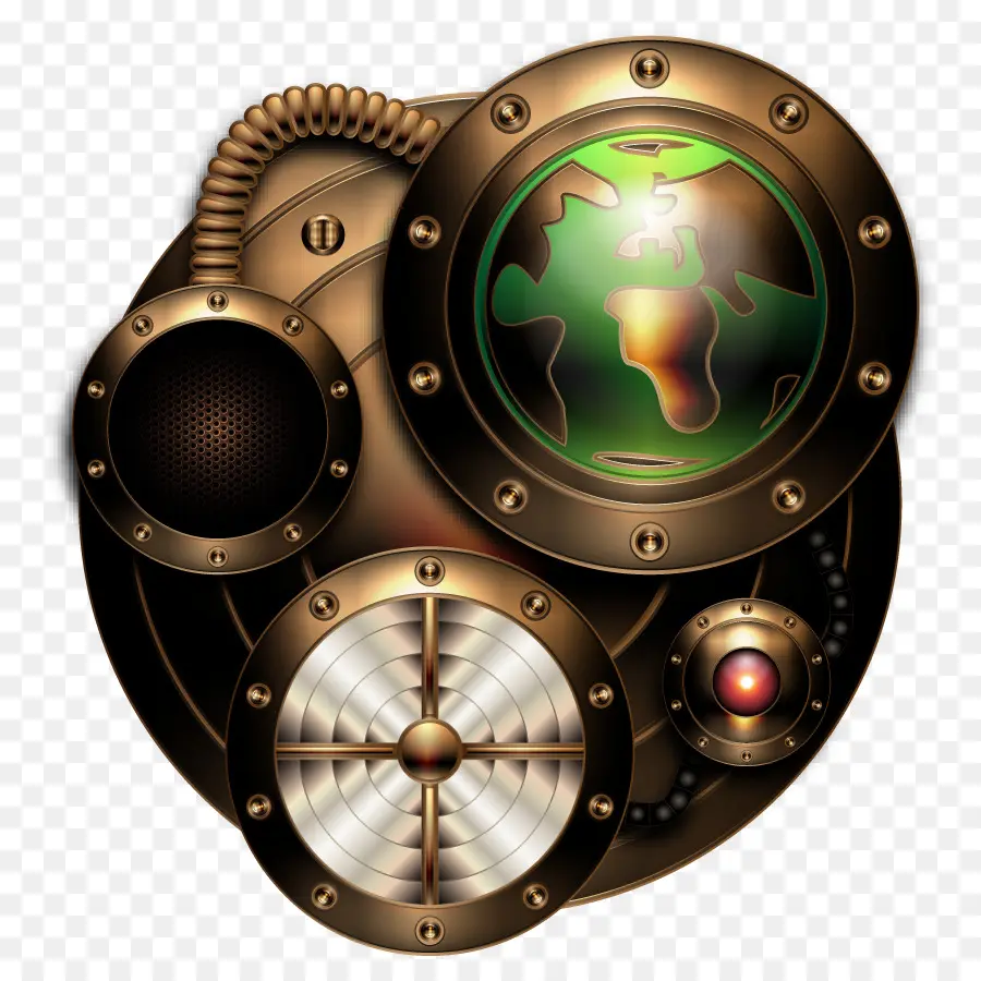 ลูกโลก Steampunk，เกียร์ PNG