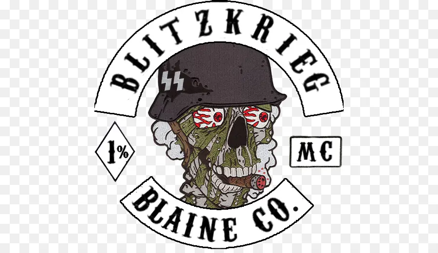 โลโก้ Blitzkrieg Mc，กะโหลกศีรษะ PNG