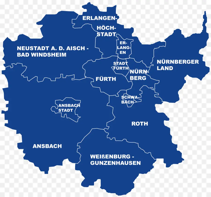 แผนที่นูเรมเบิร์ก，ประเทศเยอรมนี PNG
