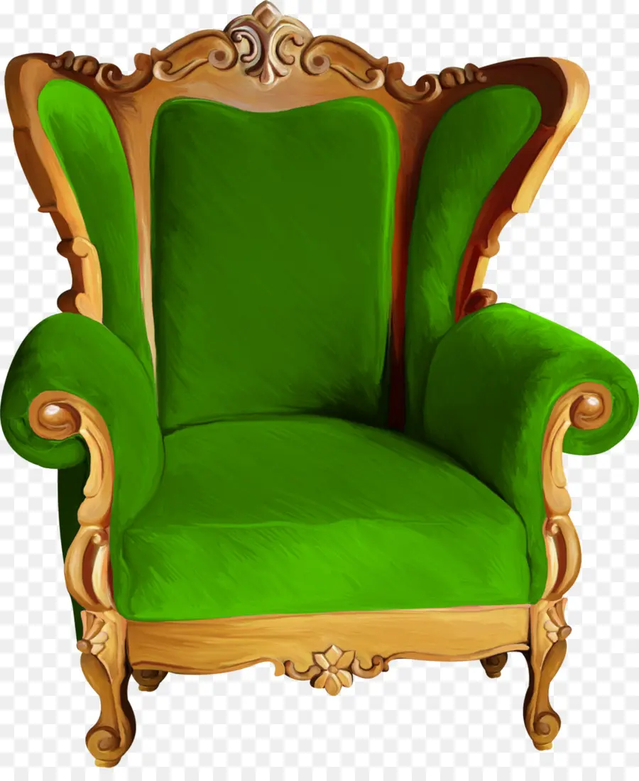 เก้าอี้，สีเขียว PNG