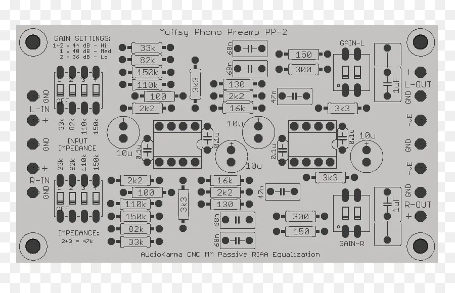 แผงวงจร，Phono Preamp PNG