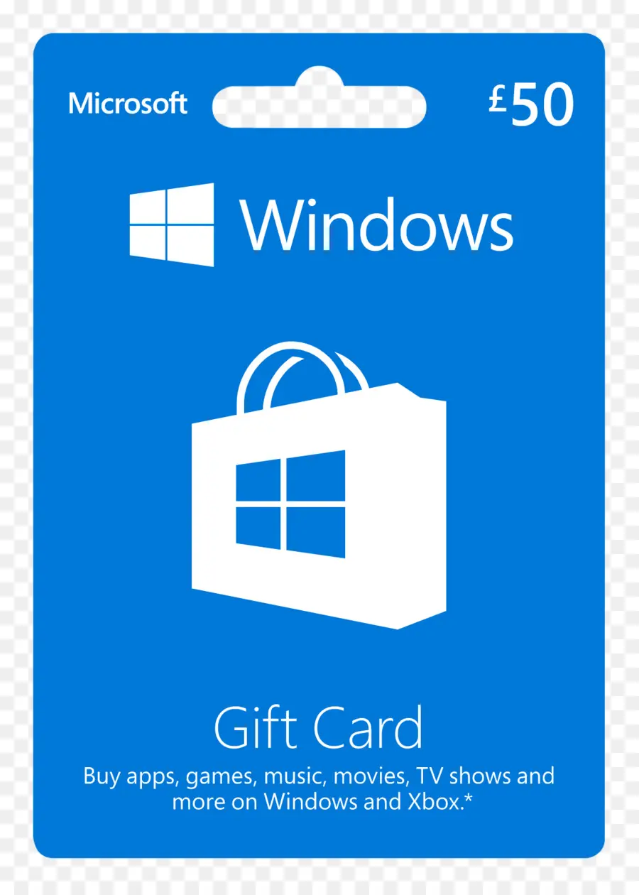 บัตรของขวัญ Windows，Microsoft PNG