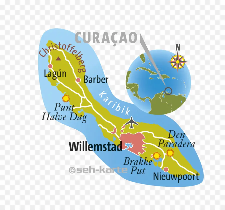 คูราซาว，แผนที่ PNG