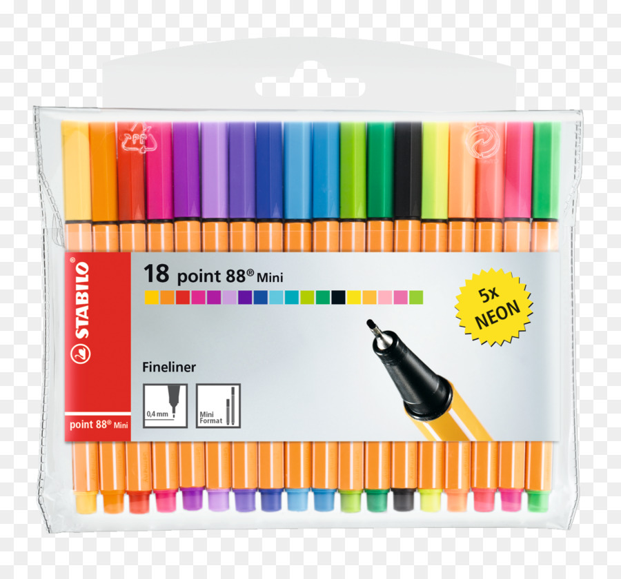 Fineliners สีสันสดใส，ปากกา PNG