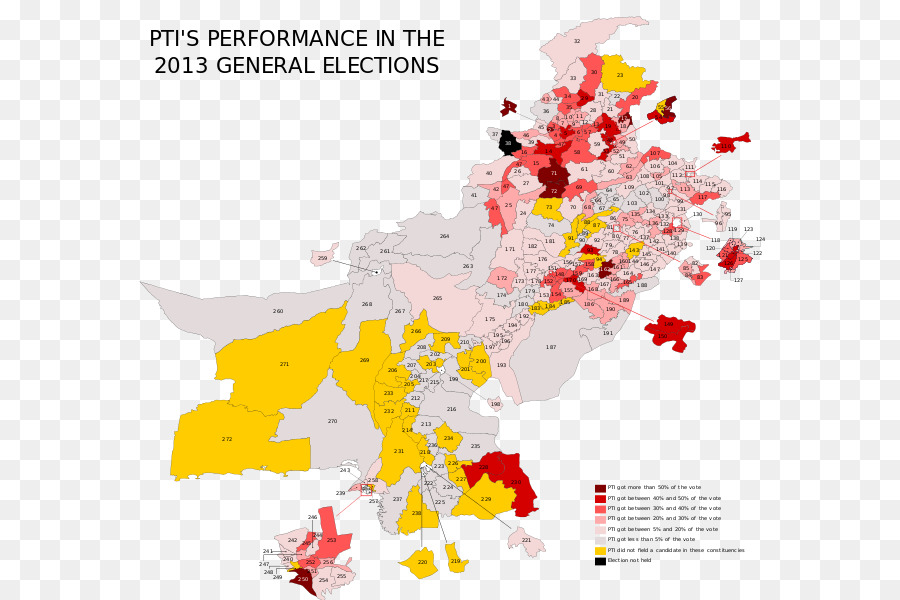 ปากีสถาน Tehreekeinsaf，ปากีสถานนายพลการเลือกตั้ง 2013 PNG