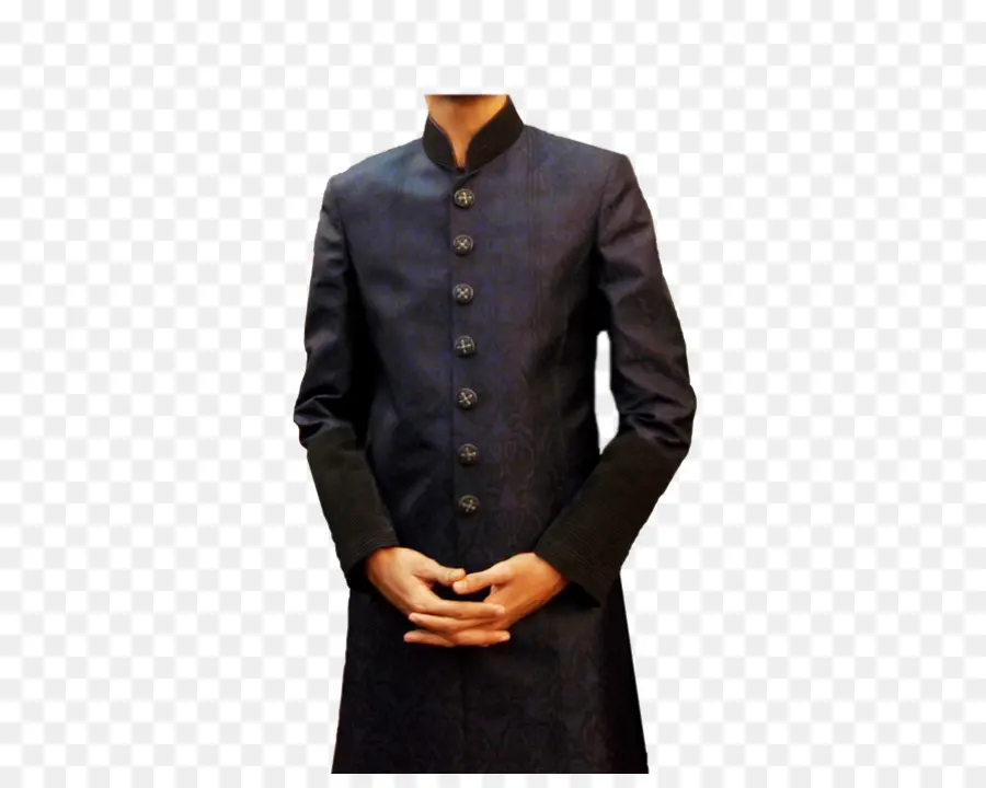 Navy Blue Sherwani，แบบดั้งเดิม PNG