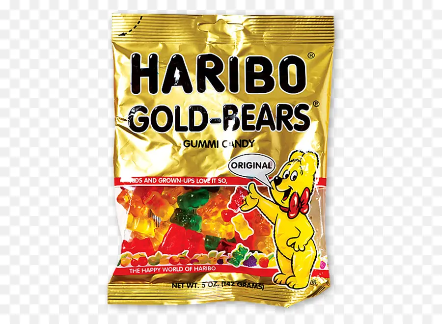 Haribo Gold Bears，ลูกอมเหนียว PNG