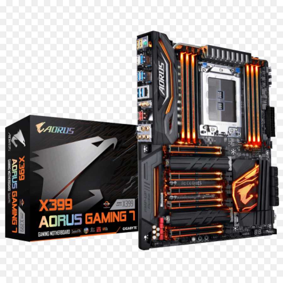 Gigabyte X399 Aorus เกมแบบ 710 Motherboard Atx จากซ็อกเกต Tr4 Amd X399 จากซ็อกเกต Tr4，ซ็อกเก็ต Tr4 PNG