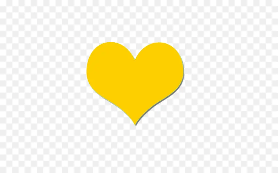หัวใจ，สีเหลือง PNG