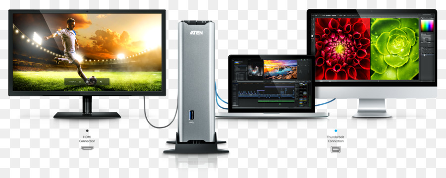 2port Thunderbolt 2 แบ่งปันเปลี่ยน Us7220，คอมพิวเตอร์จอภาพ PNG