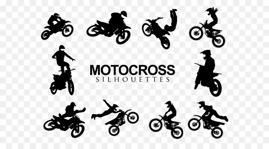 Motocross Silhouettes，จักรยาน PNG