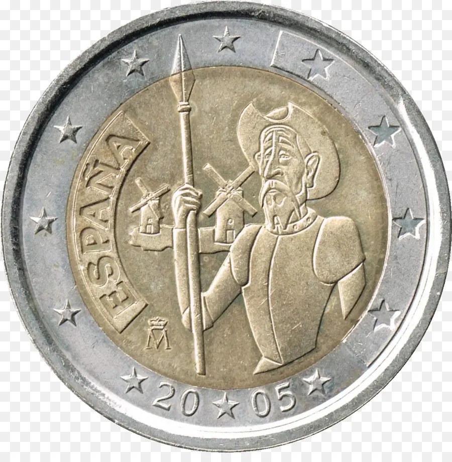 เหรียญ，2 เหรียญยูโร PNG