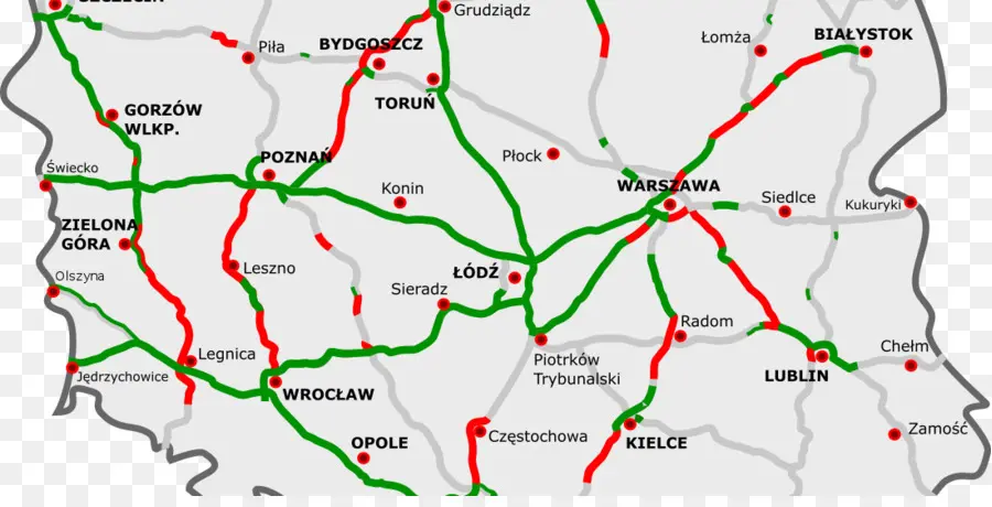 แผนที่ถนนโปแลนด์，ถนน PNG