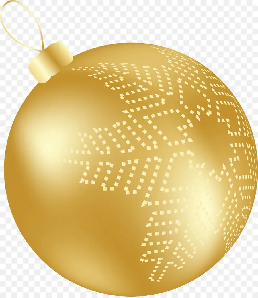 คริสมาสต์ Ornament，ทอง PNG