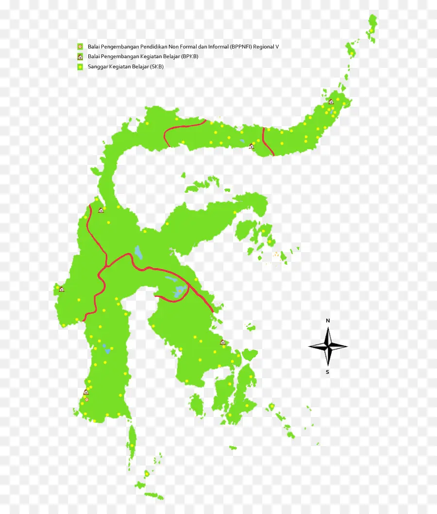 แผนที่ของ Sulawesi，ซัลลาเวซี PNG