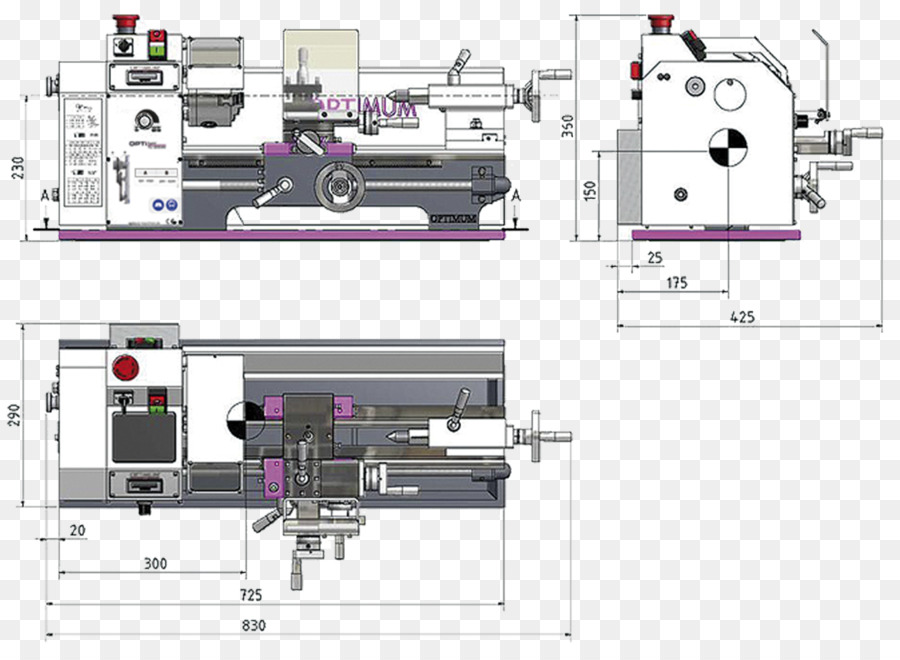 โลหะ Lathe，เครื่อง กลึง PNG