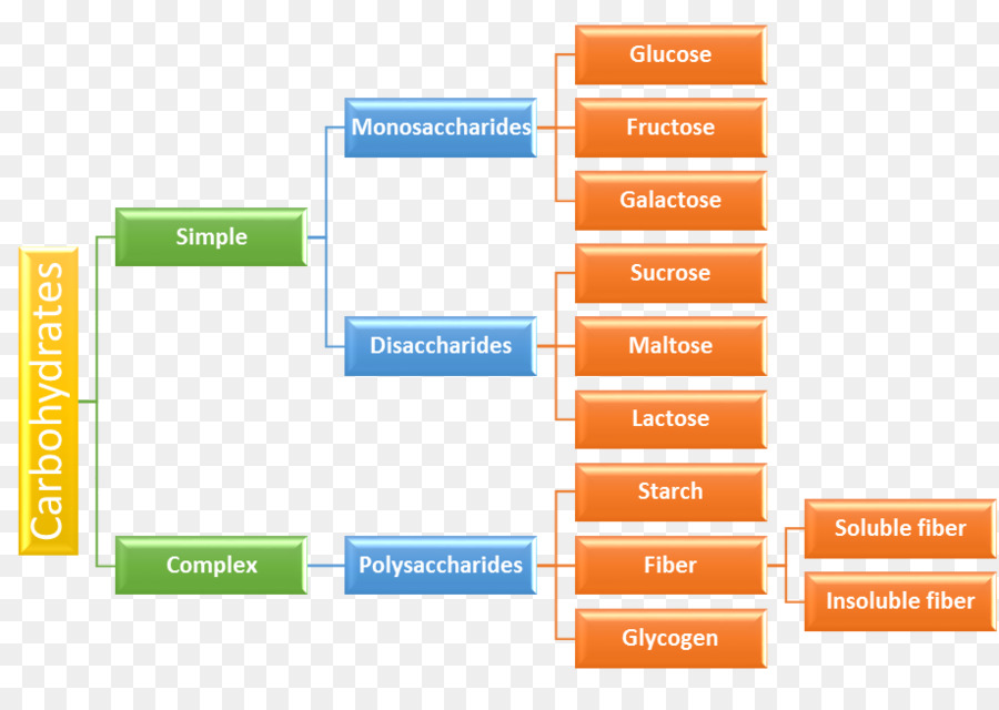 แผนภูมิคาร์โบไฮเดรต，เรียบง่าย PNG