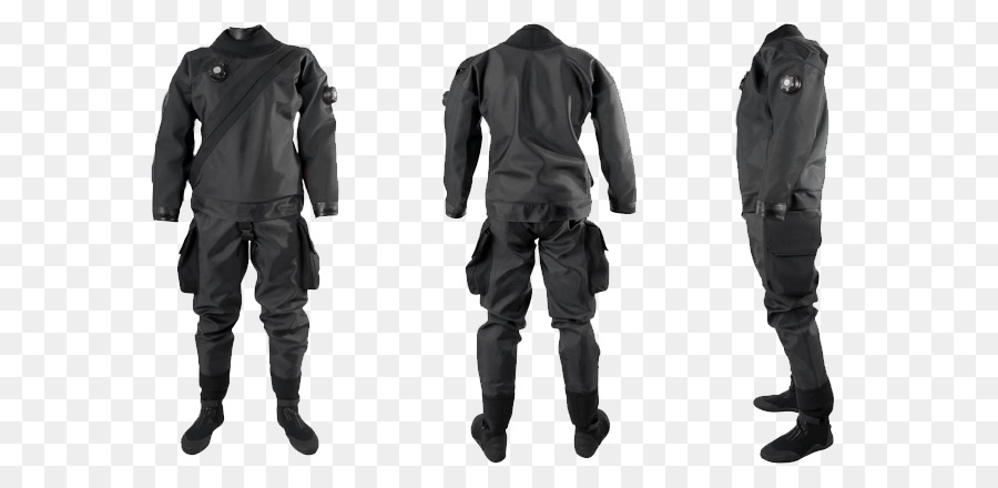 Drysuit สีดำ，การดำน้ำ PNG