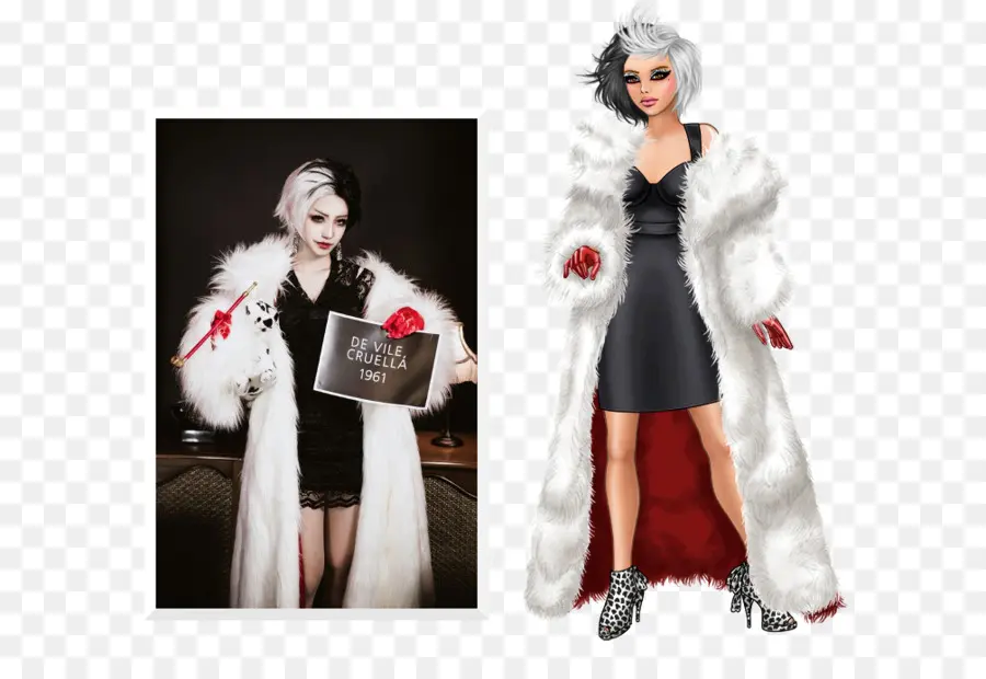 เครื่องแต่งกาย Cruella，อักขระ PNG