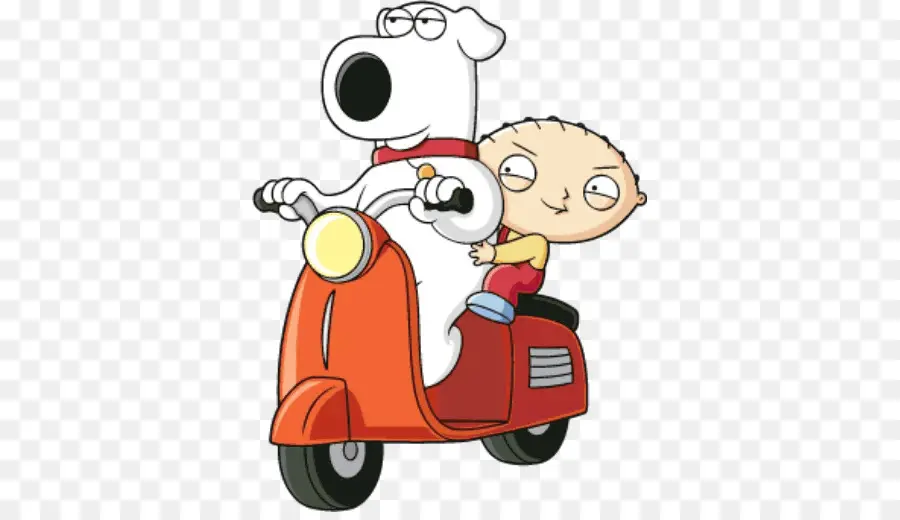 Cartoon Dog And Baby On Scooter，สุนัข PNG