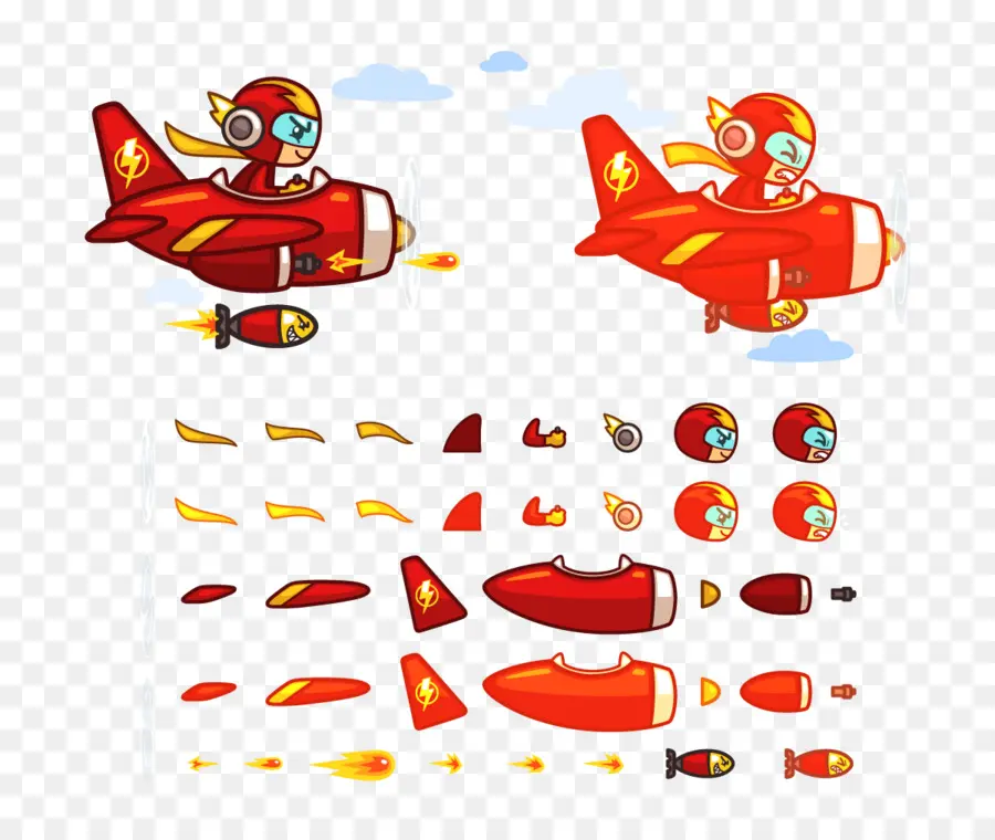 สีแดงเครื่องบินเกมส์，ฟ้าร้องเครื่องบิน PNG