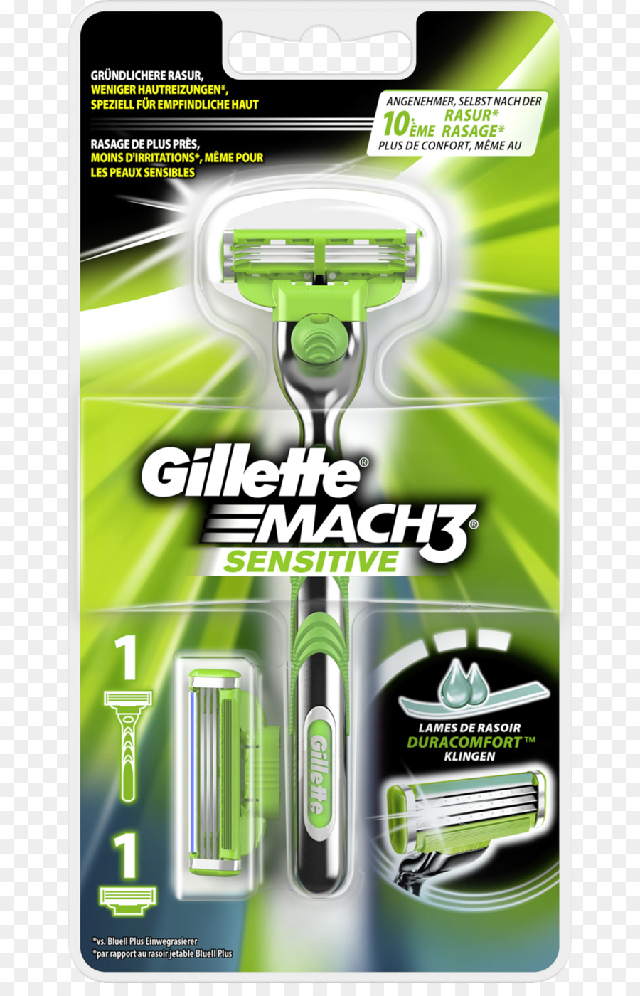 มีดโกน Sensitive Gillette Mach3，มีดโกน PNG