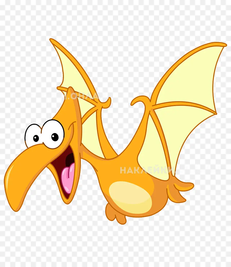 การ์ตูน Pterodactyl，ไดโนเสาร์ PNG