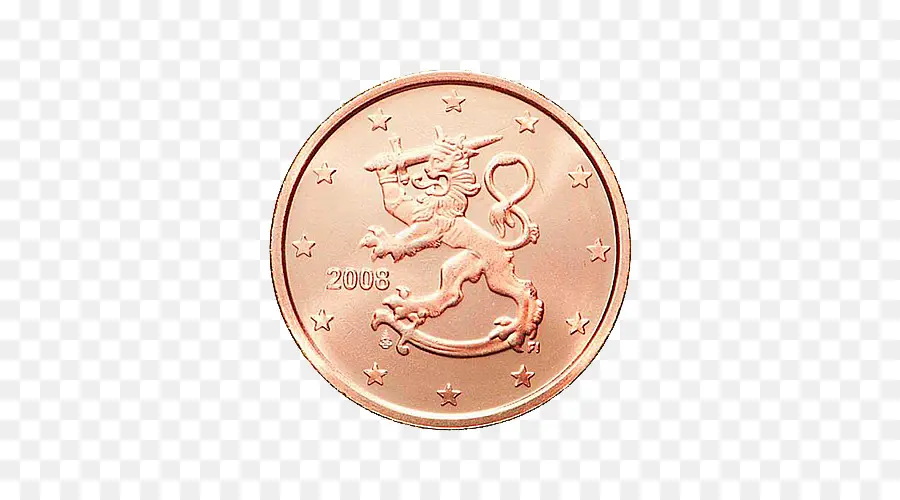 เหรียญ，คือ 1 เซนในเหรียญยูโร PNG