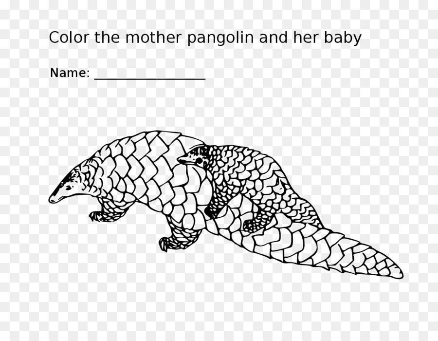 หน้าระบายสี Pangolin，แม่ PNG