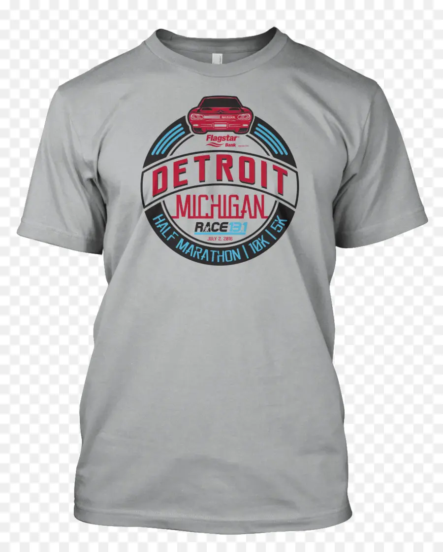 เสื้อยืด Detroit Michigan Race，ครึ่งมาราธอน PNG